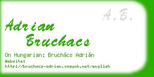 adrian bruchacs business card