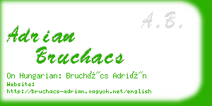 adrian bruchacs business card